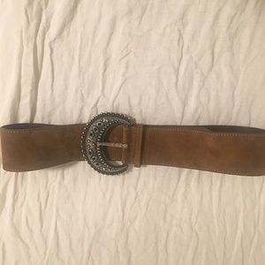 Sezane Louve belt dark taupe 35.4 in/90 cm slight scratches